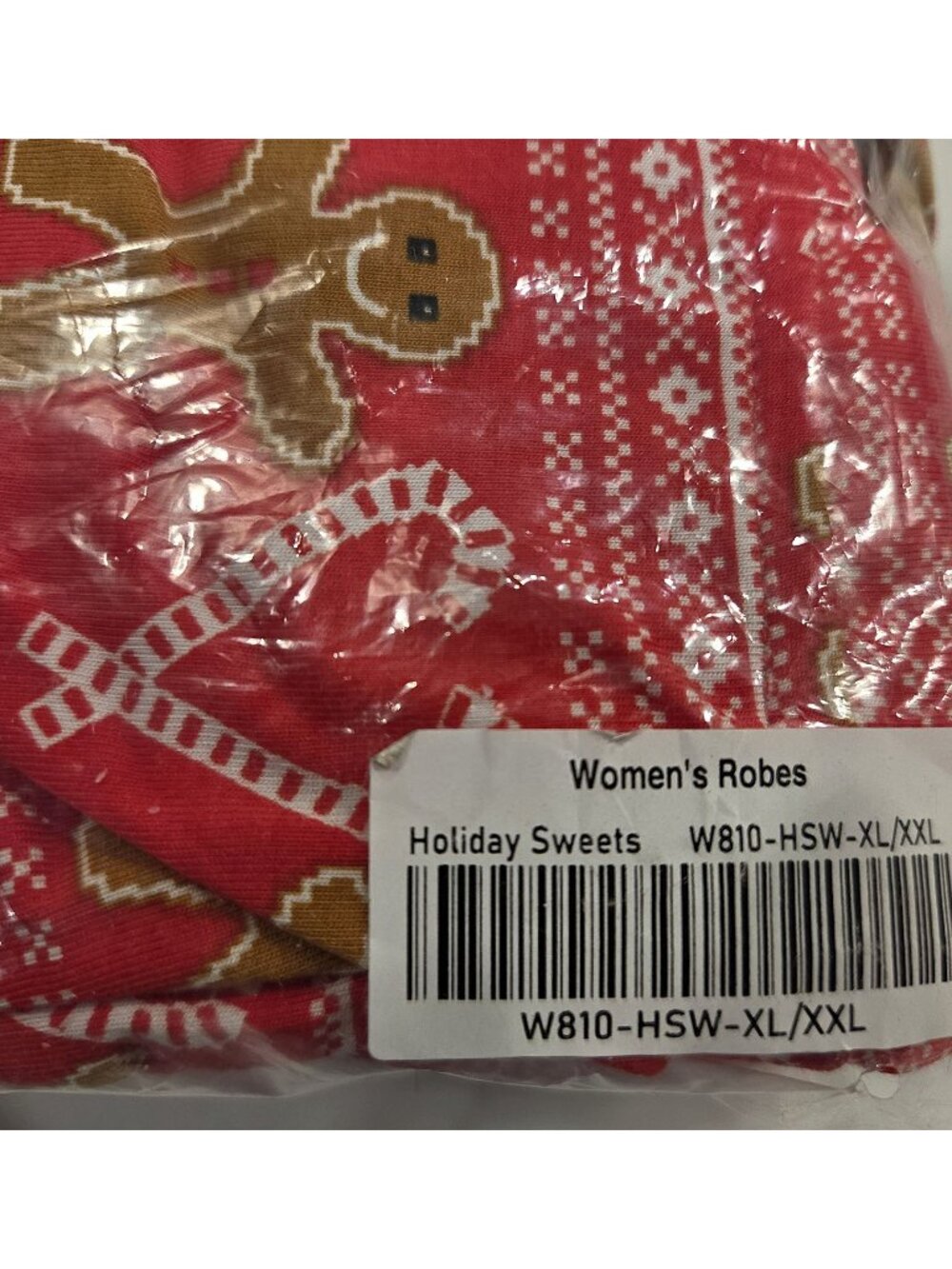 MeUndies NWT Holiday Sweets Fair Isle Robe Gingerbread Men Candy Canes - XL-2X - Picture 12 of 12